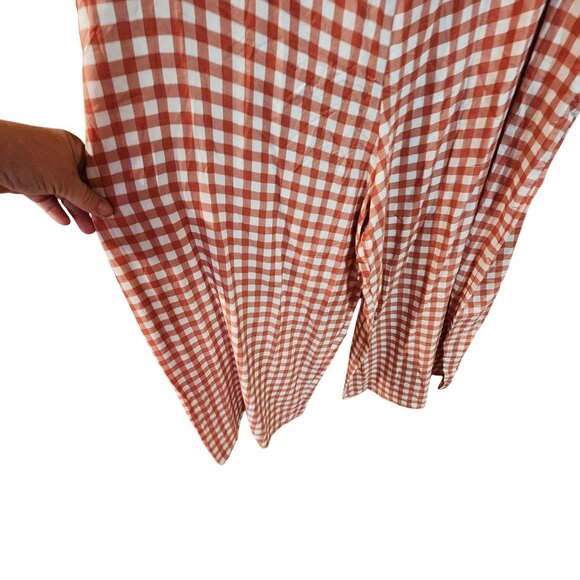 Womens Red & White Gingham Sleeveless Jumpsuit Romper XXL - Picture 3 of 4